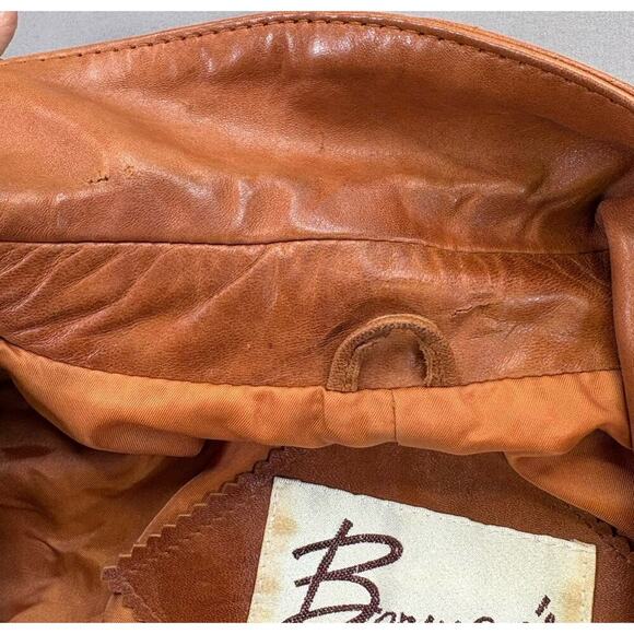 Vintage Berman's Leather Experts Men's Blazer Jacket Brown Size 44 Classic Style - Picture 7 of 11